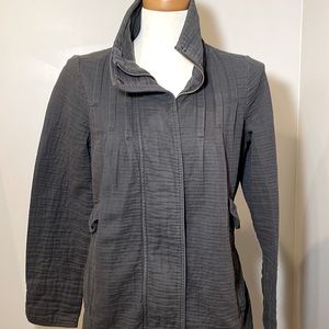 HERITAGE 1981 100% Muslin Cotton Safari Jacket Dark Gray SMALL